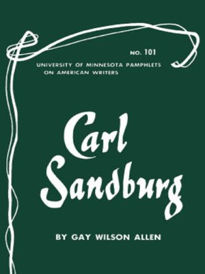 cover image of Carl Sandburg--American Writers 97
